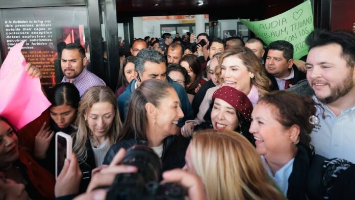 ‘Sheinbaum, Tijuana te recibe con los brazos abiertos’, dicen sus simpatizantes