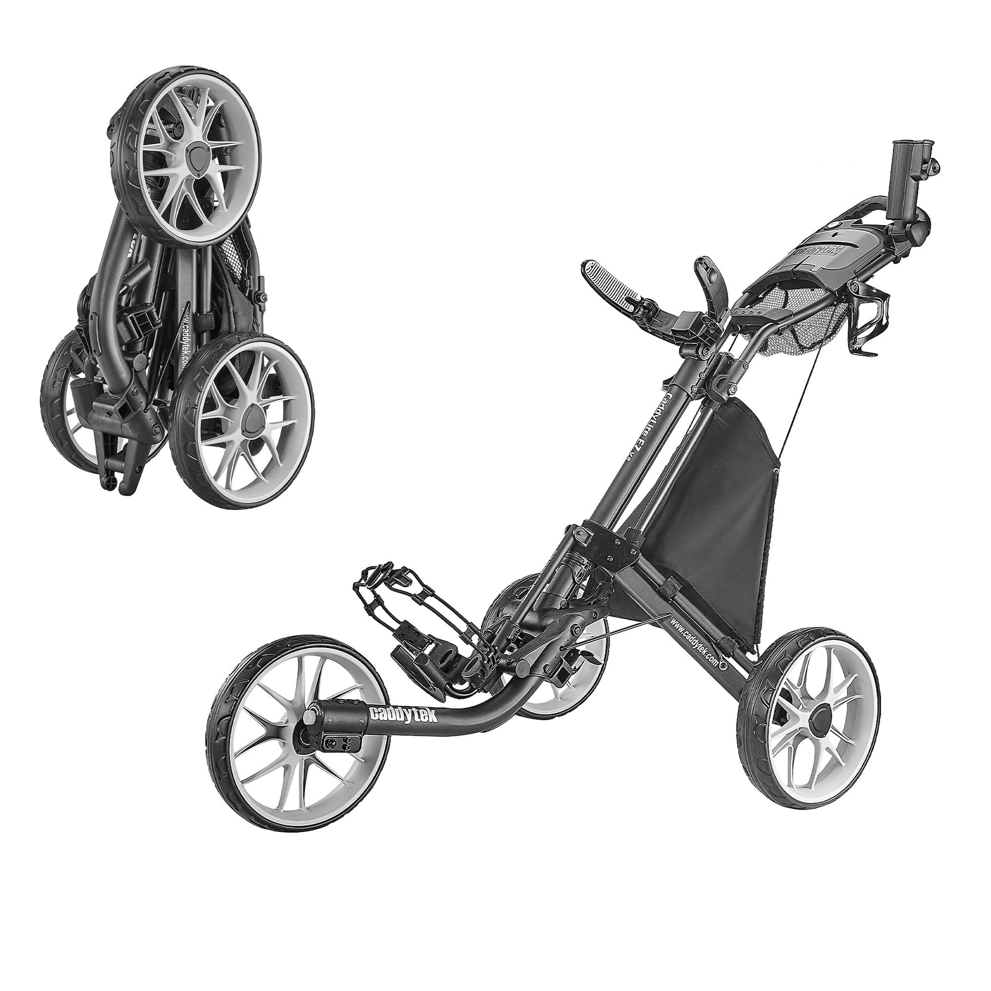 CaddyLite EZ Versión 8, carrito de golf plegable de 3 ruedas 