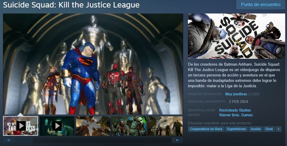 Eso sí, el juego de Suicide Squad tiene reseñas muy positivas en Steam