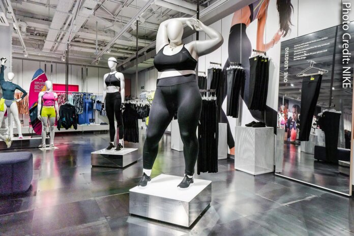 Los maniquíes Nike vienen en todos los tamaños