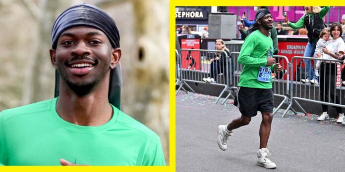 Lil Nas X acaba de correr una media maratón con un par de zapatos de diseñador y se quedó en una silla de ruedas