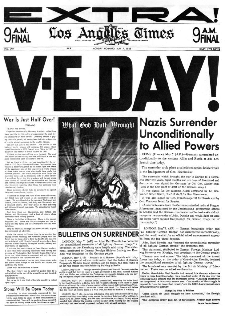 1940 la portada del LA Times