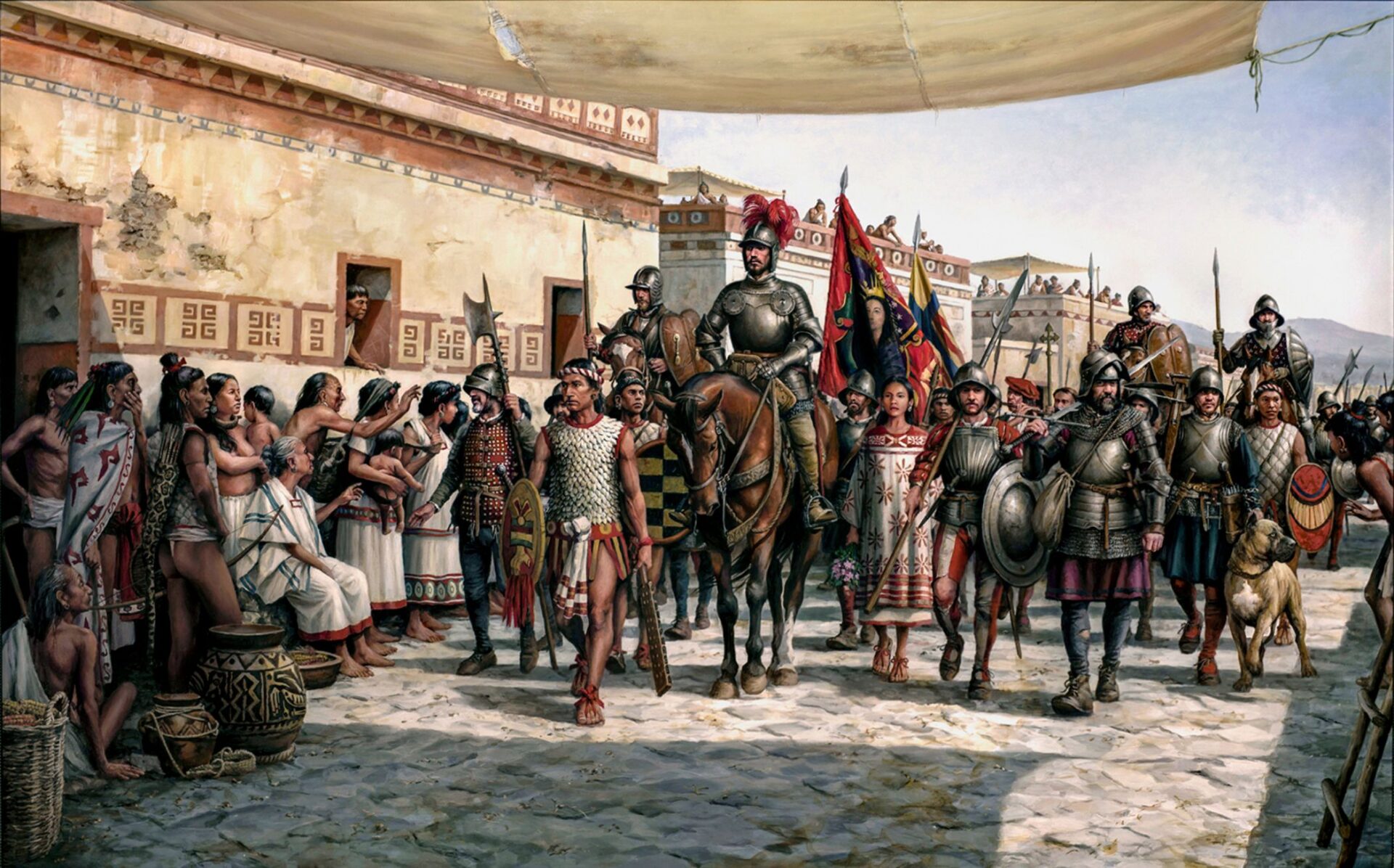 La entrada de Hernán Cortés en Tenochtitlán