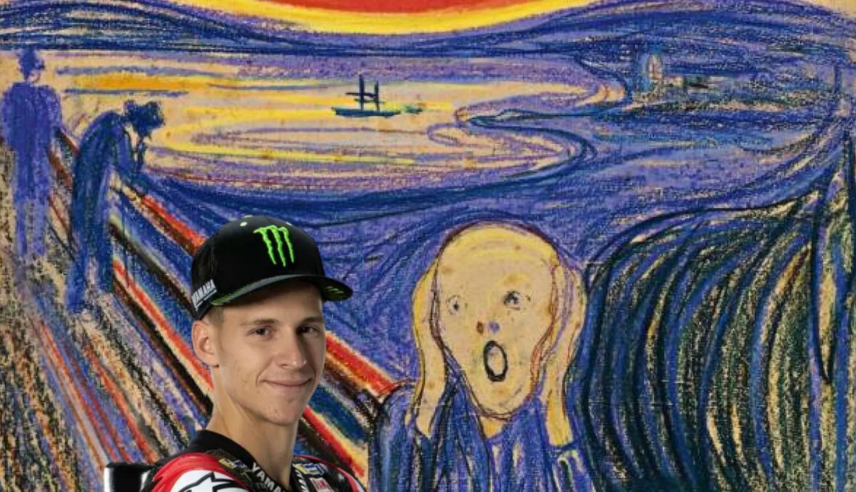 Fabio Quartararo en El grito, Edvard Munch