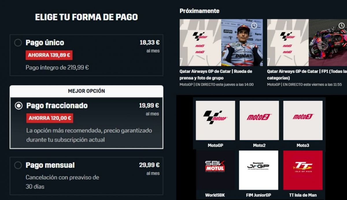 Las carreras de MotoGP 2024 se podrán ver en directo y bajo demanda en DAZN