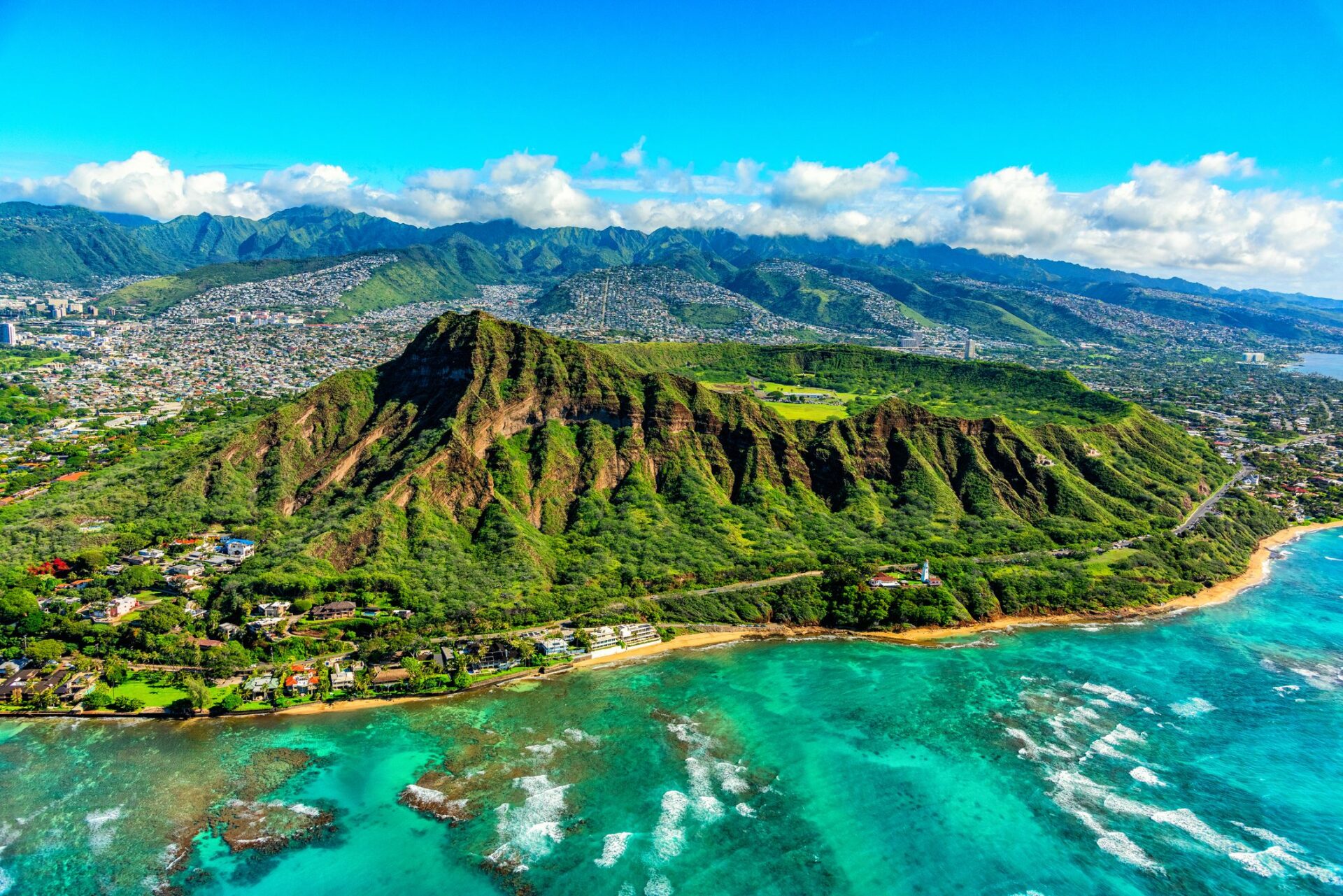 pico de cabeza de diamante en oahu