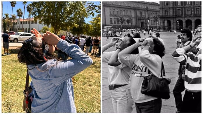 Así se vivió el eclipse solar de 1991 y 2024: VIDEO