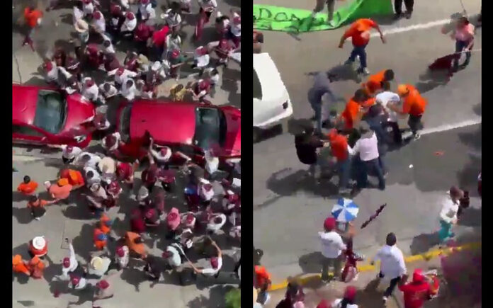 Se desata pelea entre simpatizantes de MC y Morena en Jalisco antes de debate