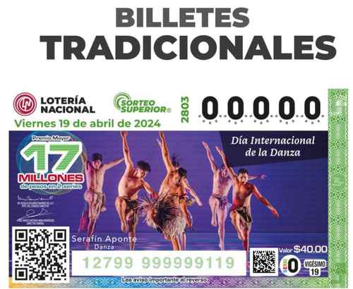 Develan billete de la Lotería Nacional para conmemorar el Día Internacional de la Danza