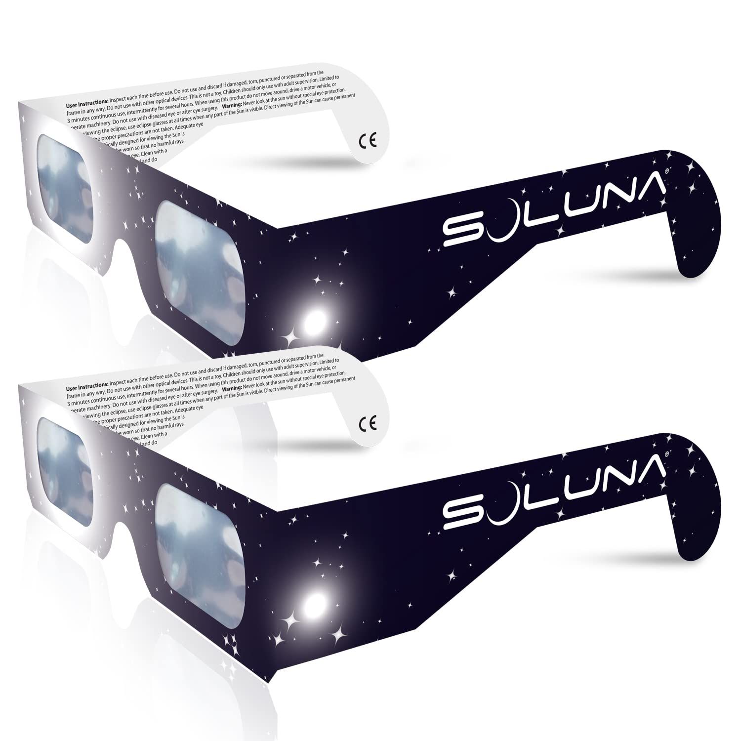 Gafas de eclipse solar aprobadas por AAS 2024, fabricadas en los EE. UU.