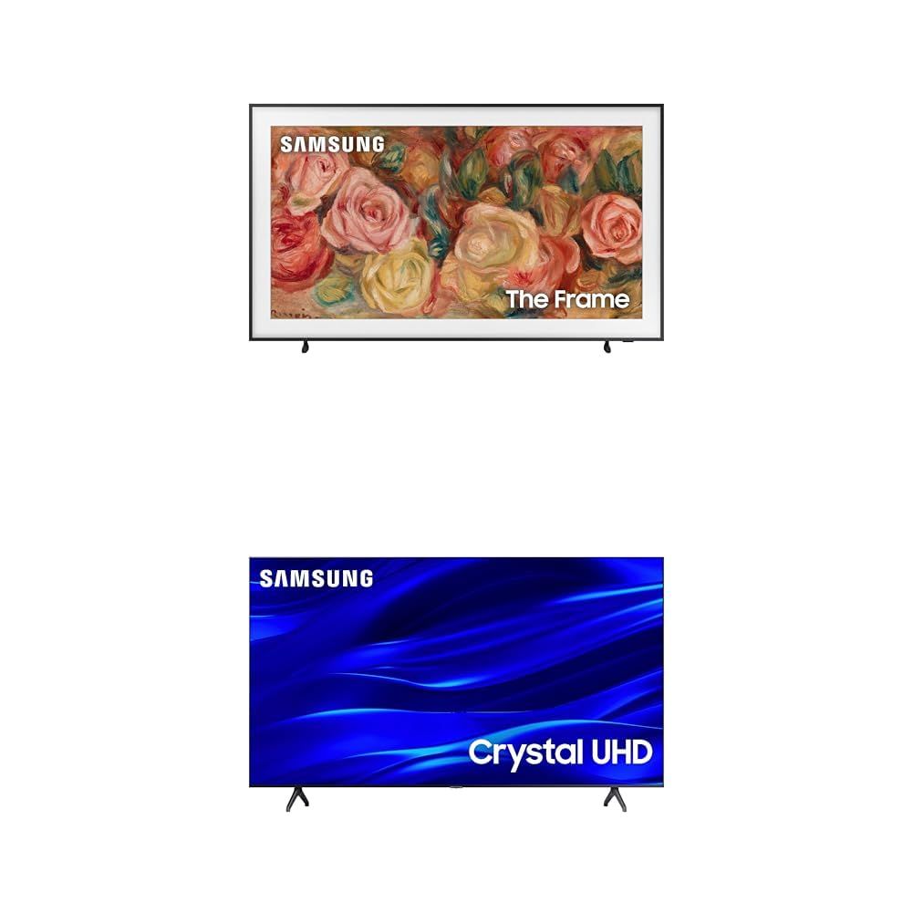 Televisor con marco de 55 pulgadas + Crystal UHD 4K de 65 pulgadas 