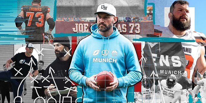 Joe Thomas comparte su viaje a Alemania para entrenar fútbol profesional (americano)