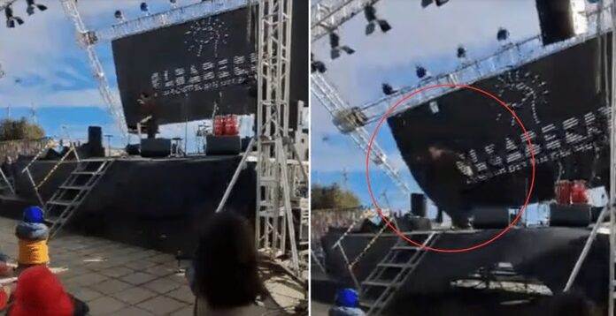 VIDEO: ¡Tremendo susto! Pantalla gigante se desploma durante show de magia en Chile