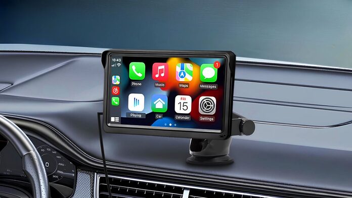 Esta pantalla 2 DIN pone CarPlay o Android Auto, es muy barata y sirve para cualquier coche