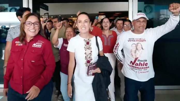 “Caminé el país con dos consignas, es tiempo de transformación y de las mujeres”: Claudia Sheinbaum desde Veracruz