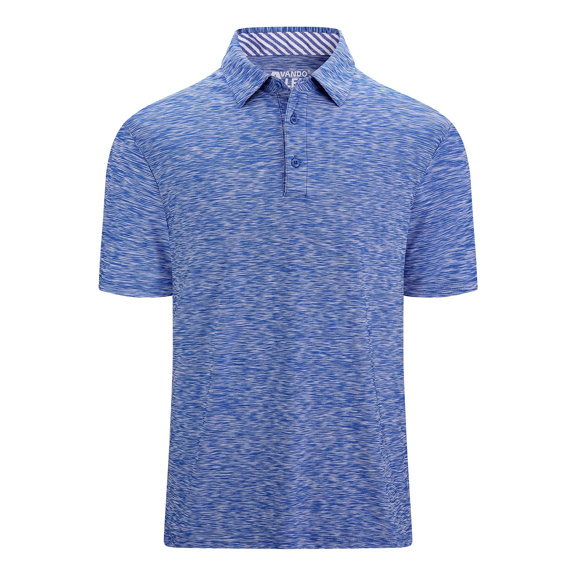 Alex Vando Camisa de golf para hombre que absorbe la humedad