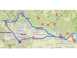 foto de La ruta consta de seis etapas que discurren por: Milán - Varese - Bérgamo - Bellagio - Bérgamo - Salo - Brescia