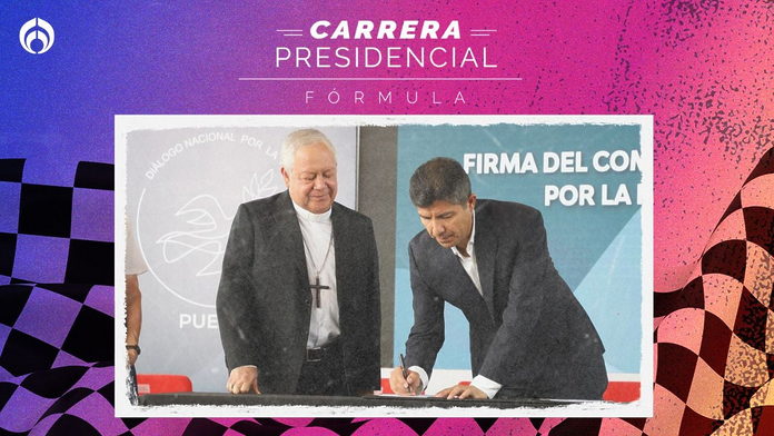 Lalo Rivera de su puño y letra firma compromiso por la paz en Puebla