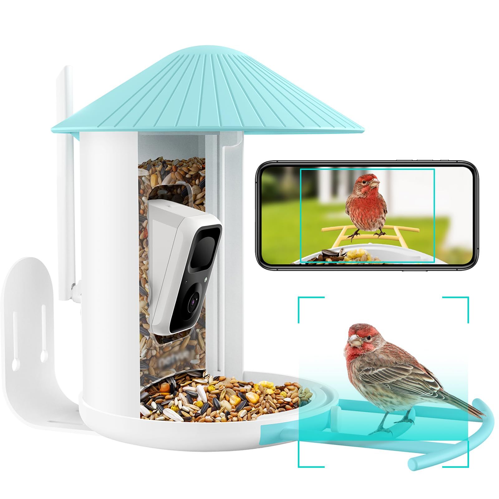 Comedero inteligente para pájaros Birdfy AI con cámara