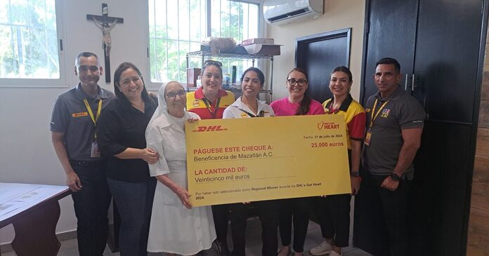 Como caído del cielo: Paquetería DHL dona 25 mil euros al asilo de ancianos La Inmaculada de Mazatlán