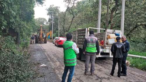 Limpieza en calles de Cuajimalpa