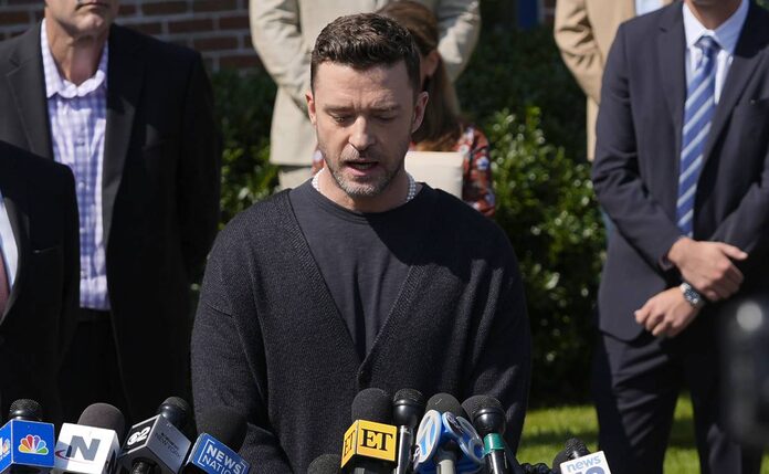 Condenan a Justin Timberlake a trabajos comunitarios por conducir ebrio