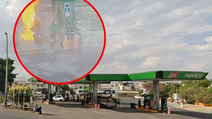 VIDEO: Una motocicleta se incendia mientras era abastecida con gasolina en Tlaquepaque, Jalisco