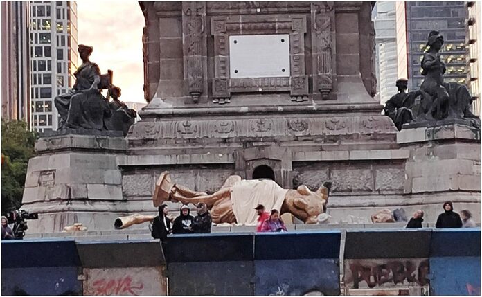 «El Ángel de la Independencia no se cayó, está bien»: Director de cine aclara qué pasó con la escultura; esto sabemos   | El Universal