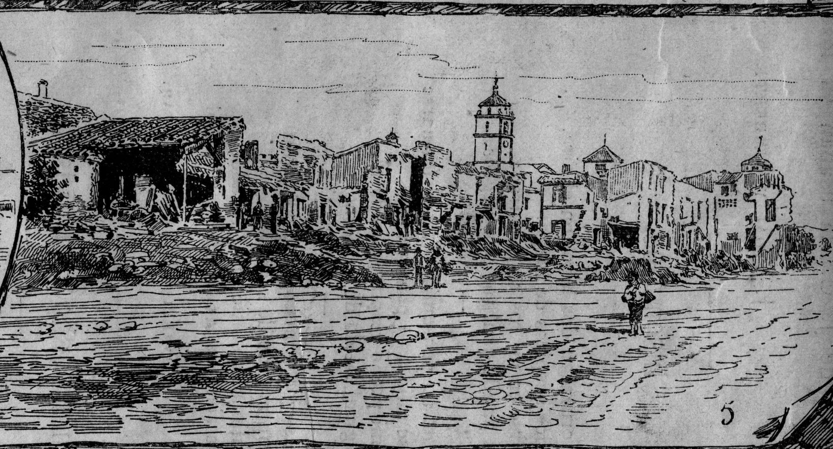 Almería destruida tras la riada de 1891