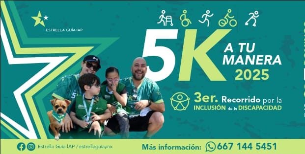 ¡Puedes llevar a tu mascota! Estrella Guía tendrá su tercer recorrido 5K por la inclusión en Culiacán